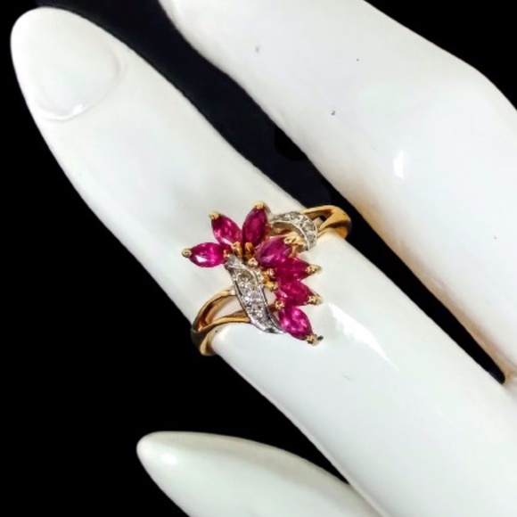 Jewelry - Rubies & Diamonds Ring Sz 6-1/2 🎉3X Host Pick🎉